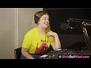 Chubby busty girl licks hairy pussy and ass in the studio